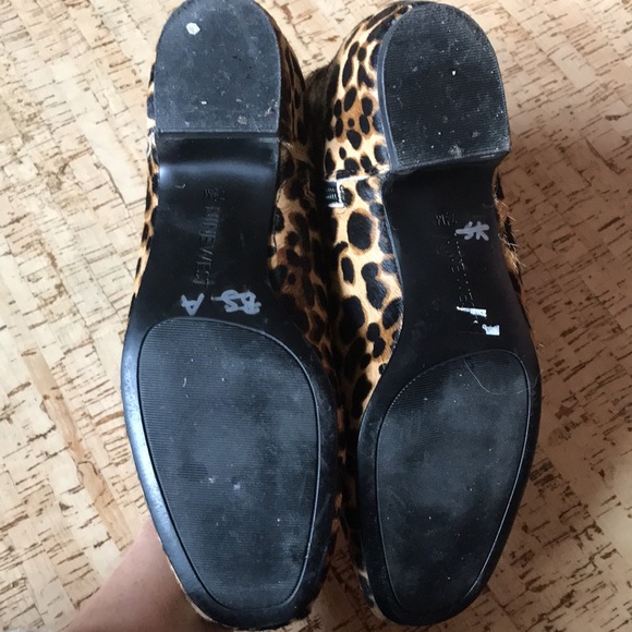 Nine West Huggins Leopard Print Genuine Calf Hair Ankle Boot Bootie 7.5 - Picture 10 of 10